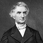 A black and white colored picutre of a scientist called Justus von Liebig