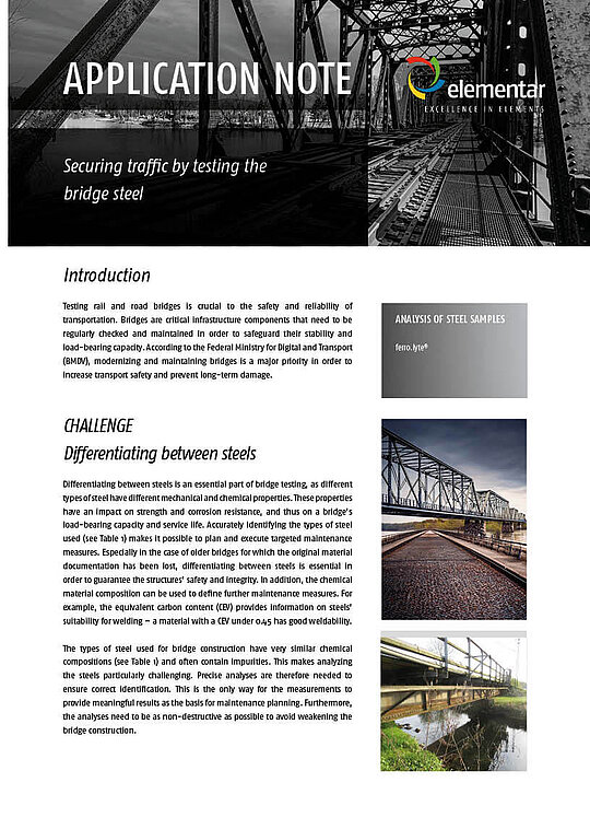 First page of an application document, showing some bridge pictures