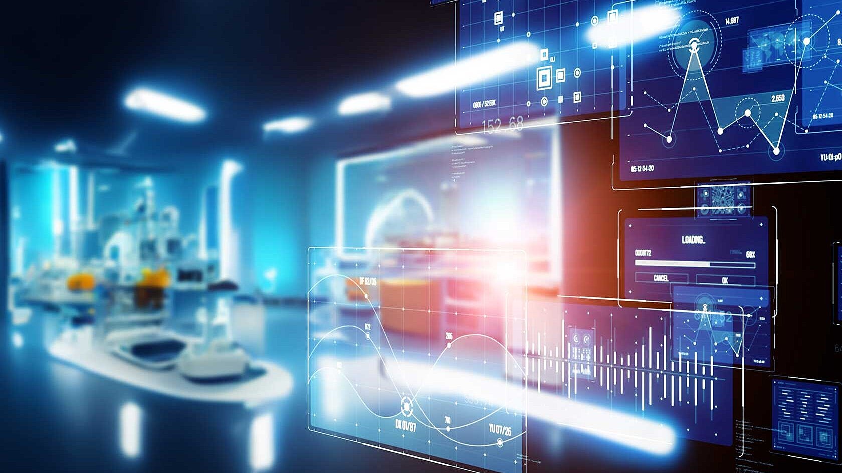 Futuristic laboratory