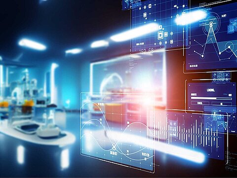 Futuristic laboratory