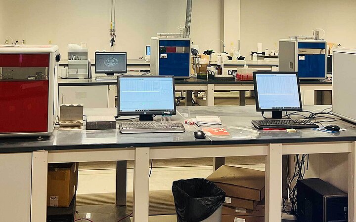 Laboratory with Elementar analyzers at Brookside Laboratories, Inc.