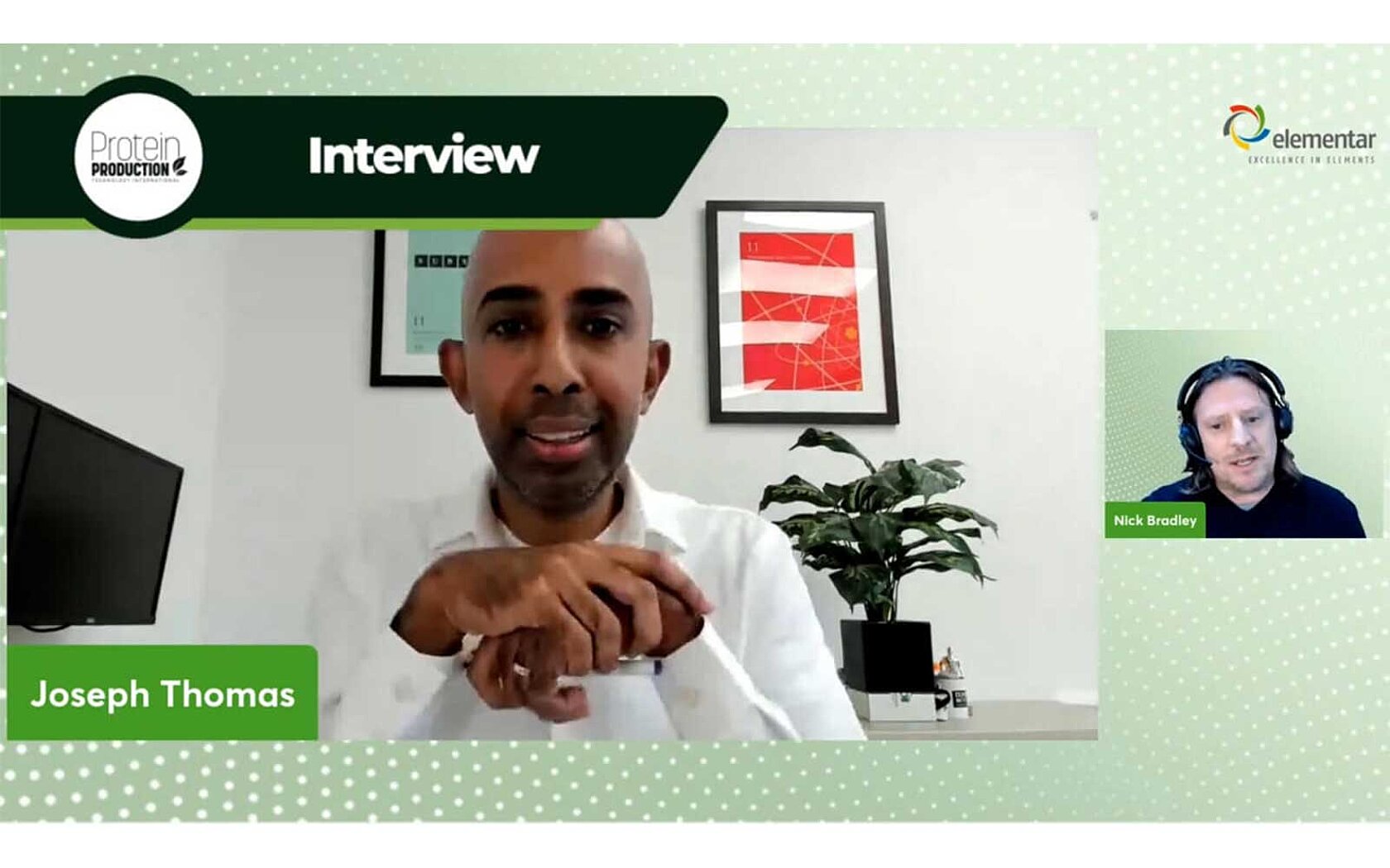 Interview with Joseph Thomas, Managing Director at Elementar Americas, Inc.