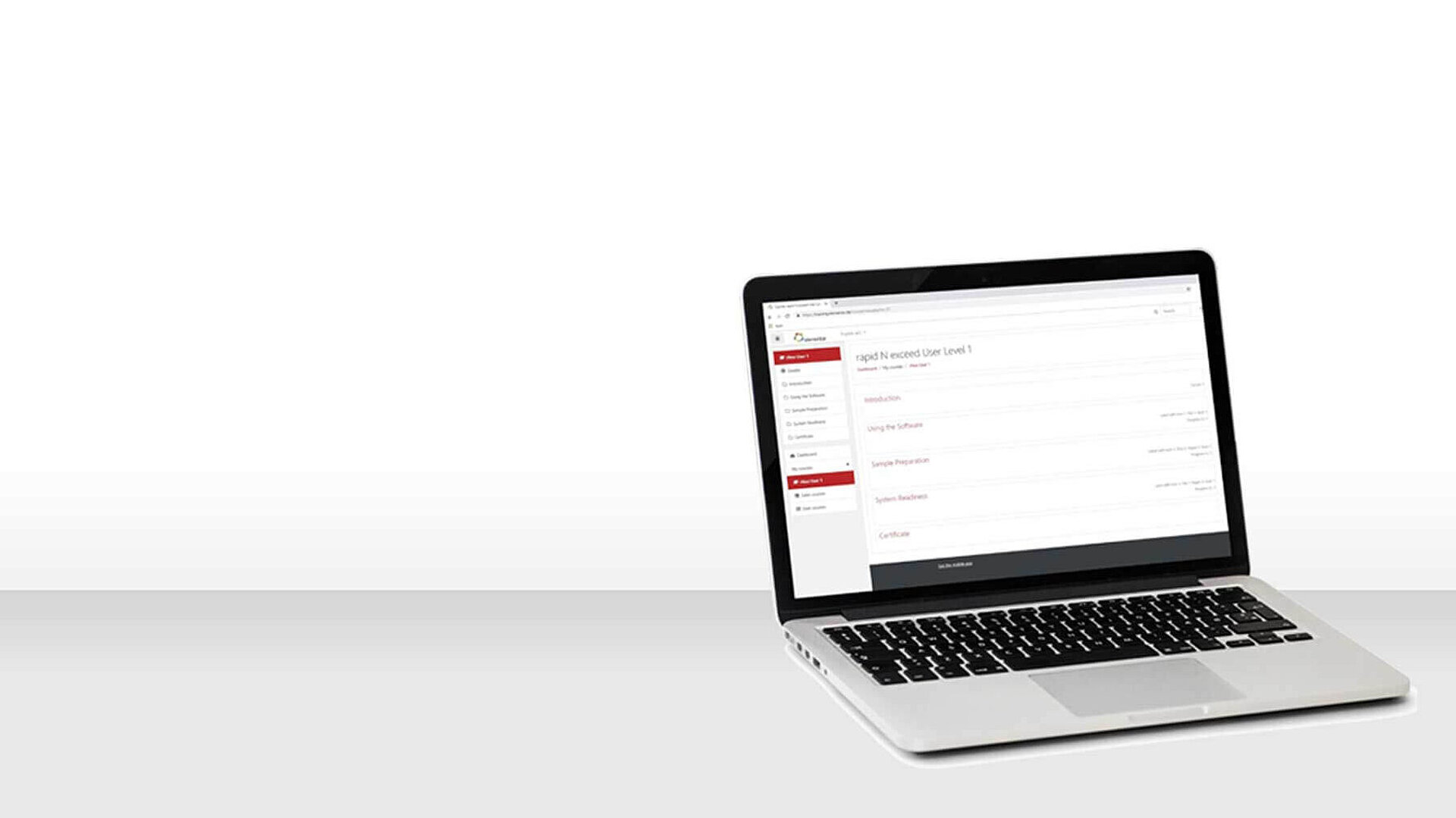 Laptop with online training course