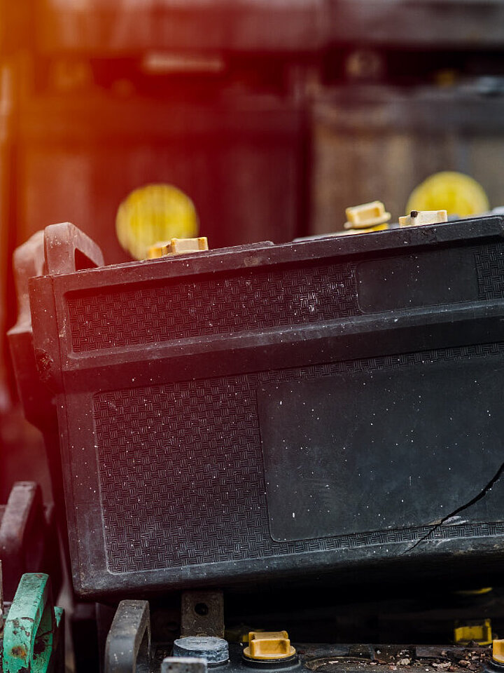 Old, no longer used batteries