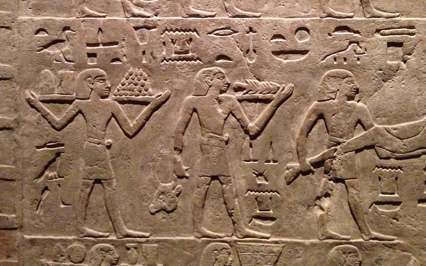 Wandbild alter Ägypter