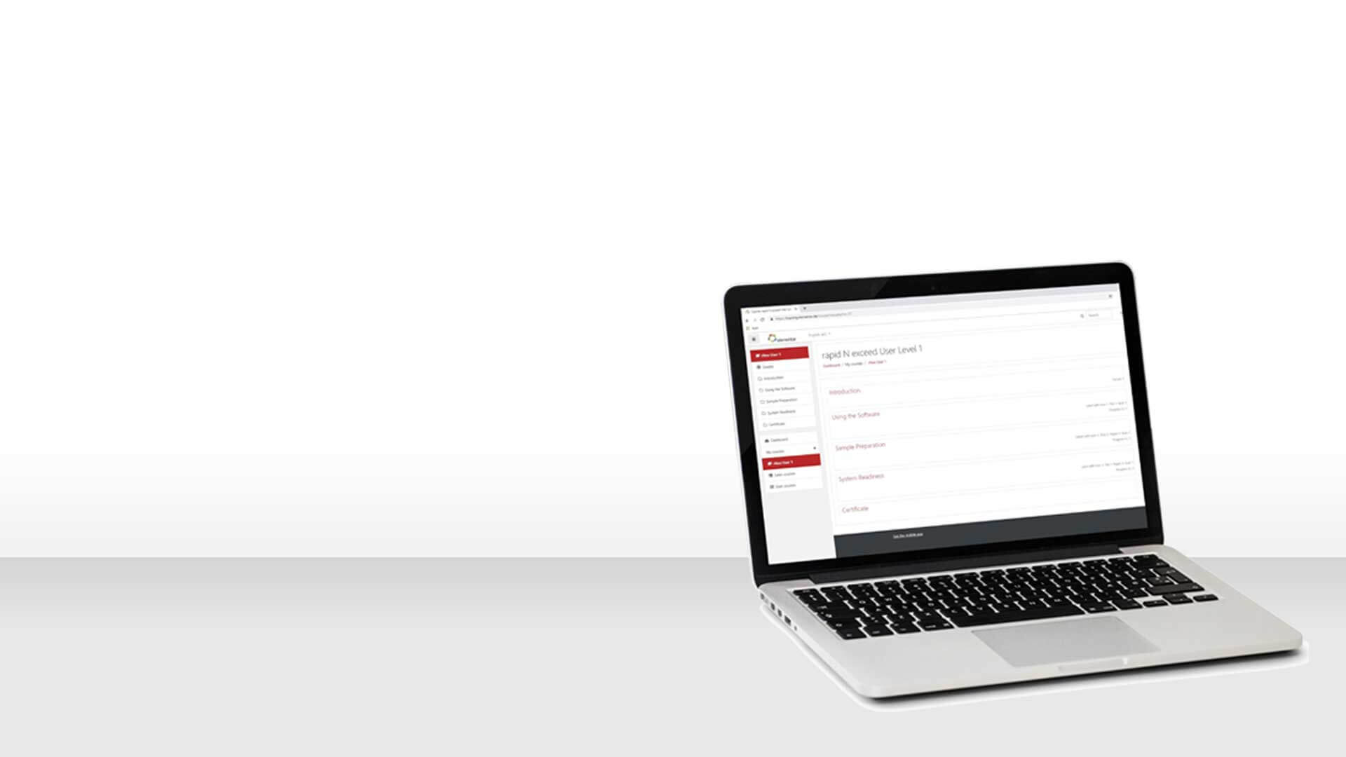 Laptop with online training course