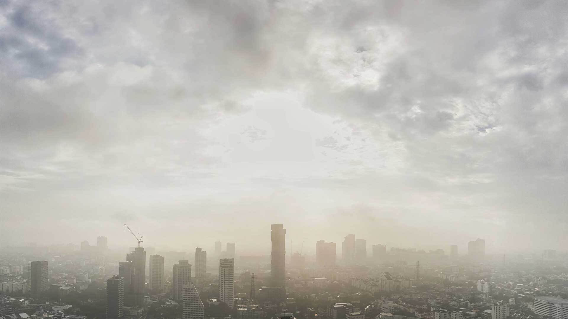 Smog in a city