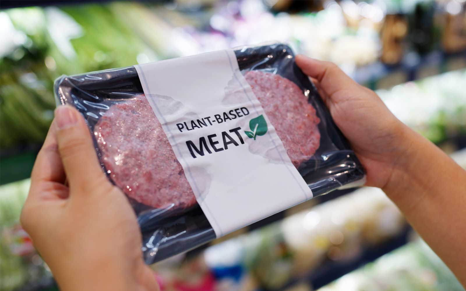 Packaged, plant-based meat